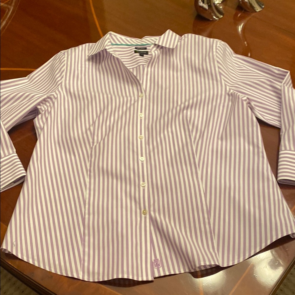 Talbots bracelet length sleeve blouse